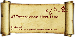 Östreicher Urzulina névjegykártya